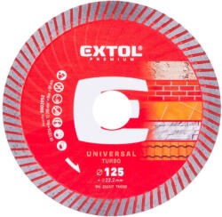 Extol EXTOL industrial vágókorong, vágótárcsa, Méret: 125mmx2, 0mmx22, 2mm, TURBO ipari gyémánt, Gránit, kerámia, száraz, vizes vágásra (8803052)