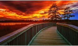 MÉDIA Híd a naplementében öntapadós és mosható fali tapéta, 270 x 200 cm (FOTOTAP136)