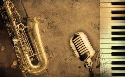 MÉDIA Öntapadó és mosható falfestmény Hangszerek, 350 x 200 cm (FOTOTAP8296)