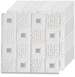 Teno 20 db 3D tapéta szett, 9.8 nm fedőfelület, öntapadós, falra/mennyezetre, vízálló, könnyen szerelhető, modern dizájn, 70x70 cm, szürke (TENO1923S20)