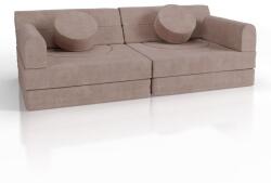 Juskys Canapea modulară roz pentru copii cu perne, 150x75x50 cm (302206)