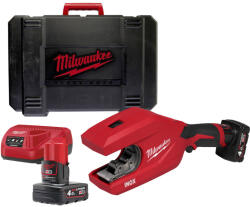 Milwaukee akkus RAPTORXL csővágó M12 PCSS54-402C 12V 2x4, 0 Ah, szerszámkofferben (4933498605) - megatool