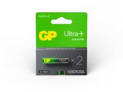 GP Batteries Elemek, Ultra+ Alkaline AAA (LR03) 1, 5V alkáli, buborékfólia 2 db (GPPCA24UP170)