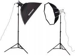 Godox Dupla Oktobox Szett - Godox LE300Bi LED Lámpa- Mikrosat 8Click 100cm softboxal