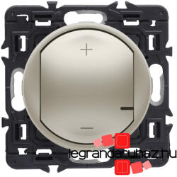 Legrand Céliane nyomógombos fényerőszabályzó 125W, 2 vezetékes, titán, Legrand CT067083A-K (CT067083A-K)