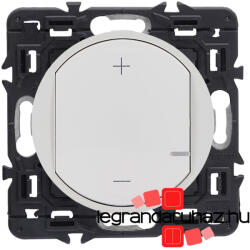 Legrand Céliane nyomógombos fényerőszabályzó 125W, 2 vezetékes, fehér, Legrand CF067083A-CS (CF067083A-CS)