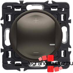 Legrand Céliane nyomógombos fényerőszabályzó 125W, 2 vezetékes, grafit, Legrand CG067083A-HK (CG067083A-HK)