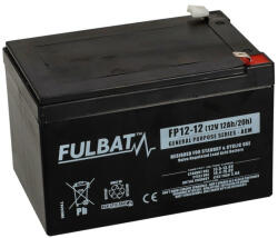 Fulbat, Kasei Akkumulátor Fulbat FP12-12 12v 12ah, ws-25da (ws-hys1212) utángyártott (590033-FU)