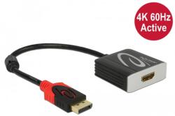 Delock DisplayPort 1.4 HDMI Átalakító Fekete 20cm 65207 (65207)