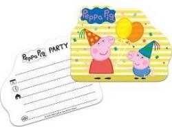 tib Ünnepi meghívó Pepa a malac születésnapi bulijára 6 darabos készlet - tib (19845)