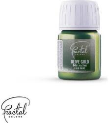  Láva fémes textúrájú Fractal - Olíva arany (30 ml) - dortis (DR-8154)