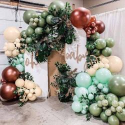 Cakesicq Zöld lufifüzéres girland 202 darab - Cakesicq (ilcQQ.30)