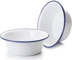 Ibili fehér zománzott tál kék széle 20 cm - Ibili (905120)