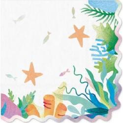 PartyPal Papírzsebkendők óceán 10 db 33x33 cm - Party Pal (137178)