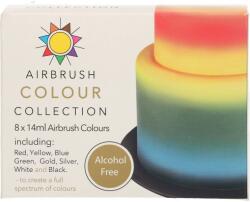 Sugarflair Colours Szabad alkoholtartalmú airbrush szett 8x14 ml - Sugarflair (v1101)