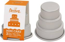 Decora 3-lépes mini tortaforma, 7x8 cm - Decora (0062972)