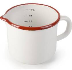 ibili Fehér-piros zománcos mérőedény 1 l - Ibili (908612)