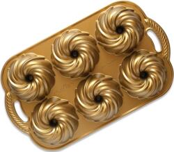 Nordic Ware NW Mini kuglófok Vízörvény tálca 6 formával 3 csésze arany - Nordic Ware (PP-A0044761)