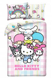 Halantex Hello Kitty ágyneműhuzat szett - Friends (HK-454BL) (HK-454BL)