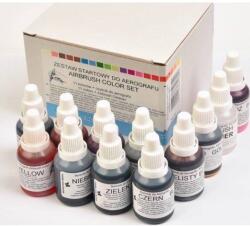  Airbrushfesték-szett és tisztító Food Colours (12 db) 6019 - dortis (DR-6019)