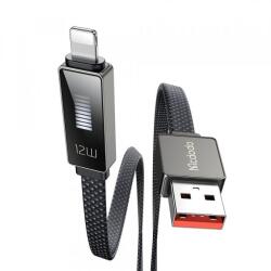 Mcdodo Cablu Date/Incarcare McDodo CA-4970 Rythm Display, USB-A - Lightning, 18W, 1.2m (Negru)