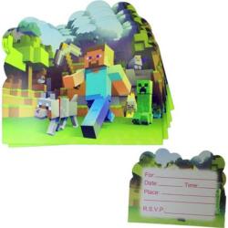 Cakesicq Meghívó a születésnapra 10 darab Minecraft - Cakesicq (ilcGR.Y087)