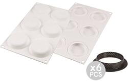 Silikomart Szilikon forma Chablon kerek + formázók 6x 50 ml - Silikomart (25.243.87.0065)