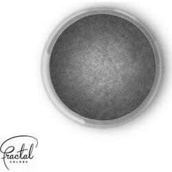  Dekoratív por éses fényes porrq szín Fractal - Dark Silver (2, 5 g) - dortis (DR-6169)