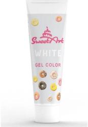  Értékesítő: SweetArt dekoratív gél festék tubus White (30 g) - dortis (DR-BCP-002)