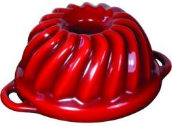 Český Smalt Littyensz öntött zománcozott sütőforma Sofie kuglóf GOURMETINA 22 cm - árnyaltpiros - Český Smalt (2030.11.20)