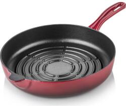 Silver Vörös öntöttvas grillserpenyő 28 cm - Silver (sil1228burgundy)
