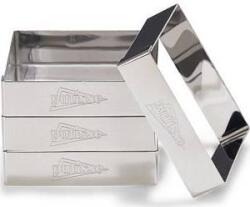 Patisse Középpel bevont négyleveles négyszögletű 8x8 cm-es tányérok, 4 darab - Patisse (02150)