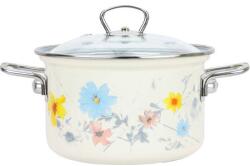 BELIS BELIS Enyvített zománrqelyhes edény fedőkkel MEADOW 24 cm/6, 1 l - Belis (BL-41524-095DCDN5)