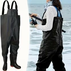  ? Vastagított PVC fekete horgász overall 44-es fekete