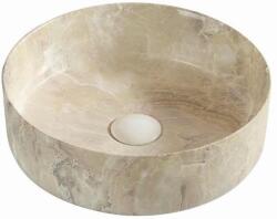 Inspiro Design Dallas Circular Travertino pultra ültethető 36 cm, bézs