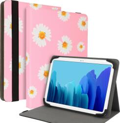 Toptel Husă universală Wonder pentru tabletă 10", model flori - roz