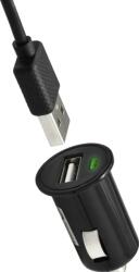  Încărcător auto mobilNET 1xUSB 1A + Cablu MicroUSB 1.5m - Negru