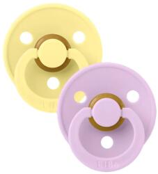 BIBS Suzete Bibs - Colour, 2 buc, 6-18 luni, galben/mov (120399)