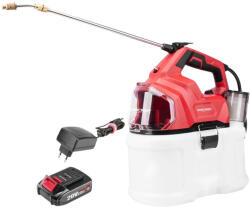 WORCRAFT Akkumulátoros permetező, Worcraft CBS-S20Li-8L ShareSYS, 8 l, piros-fekete-fehér, 20 V, 2 Ah Li-Ion, kézi, sárgaréz fúvóka, akkumulátorral és töltővel (TC2560295)