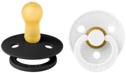BIBS Suzete Bibs - Colour, 2 buc, 0-6 luni, negru/alb (110219)