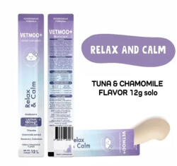  Moochie A MOOCHIE VETMOO+ Relax & Calm 12 g csökkenti a stresszt és a szorongást, miközben támogatja macskájának immunrendszerét