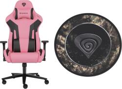 NATEC Nitro 720 Gaming Szék Fekete-Rózsaszín + Tellur 500 Padlóvédő Szőnyeg (M-9117739)