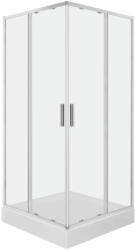 Kerra Solid SQ 80 króm szögletes zuhanykabin zuhanytálcával (SOLID-SQ-80-VIC) - geminiduo