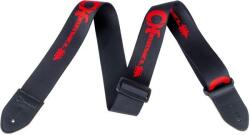 Charvel Logo Straps Black with Red Logo