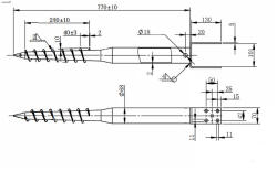 Drevotta DRT U 68X770x100 Talajcsavar