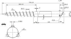 Drevotta DRT G 68X750x2-3xM10 Talajcsavar