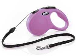 flexi Classic lesă retractabilă tip șnur (S, Până la 12 kg, 5 m, Roz)