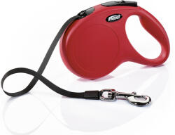 flexi Classic lesă retractabilă tip bandă (M, Până la 25 kg, 5 m, Roşu)