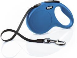 flexi Classic lesă retractabilă tip bandă (M, Până la 25 kg, 5 m, Albastru)