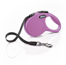 flexi Classic lesă retractabilă tip bandă (XS, Până la 12 kg, 3 m, Roz)